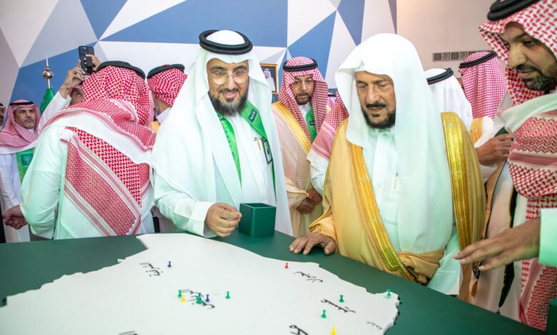 وزير الشئون الإسلامية والدعوة والإرشاد الدكتور عبد اللطيف بن عبد العزيز ال الشيخ أثناء الاحتفالية