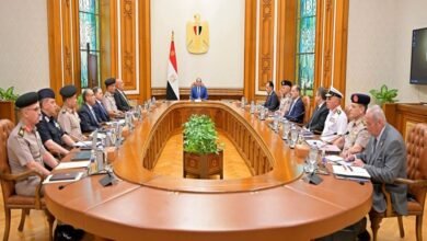 اجتماع الرئيس السيسي بمجلس الدفاع الوطني