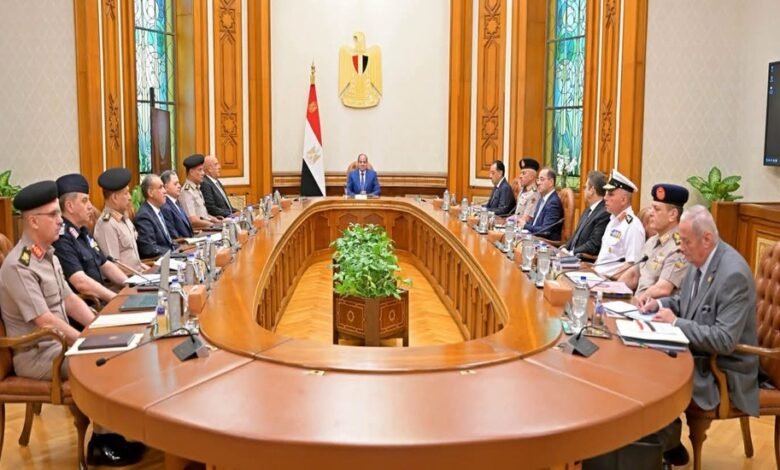 اجتماع الرئيس السيسي بمجلس الدفاع الوطني